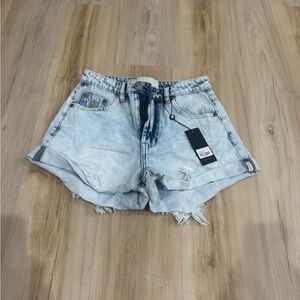 One Teaspoon Faded Blue Jean Shorts
